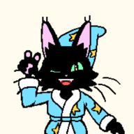 Cat Character Meikou Meikou98 Pixel Retro Streamer Wizard // 2000x2000 // 27.3KB